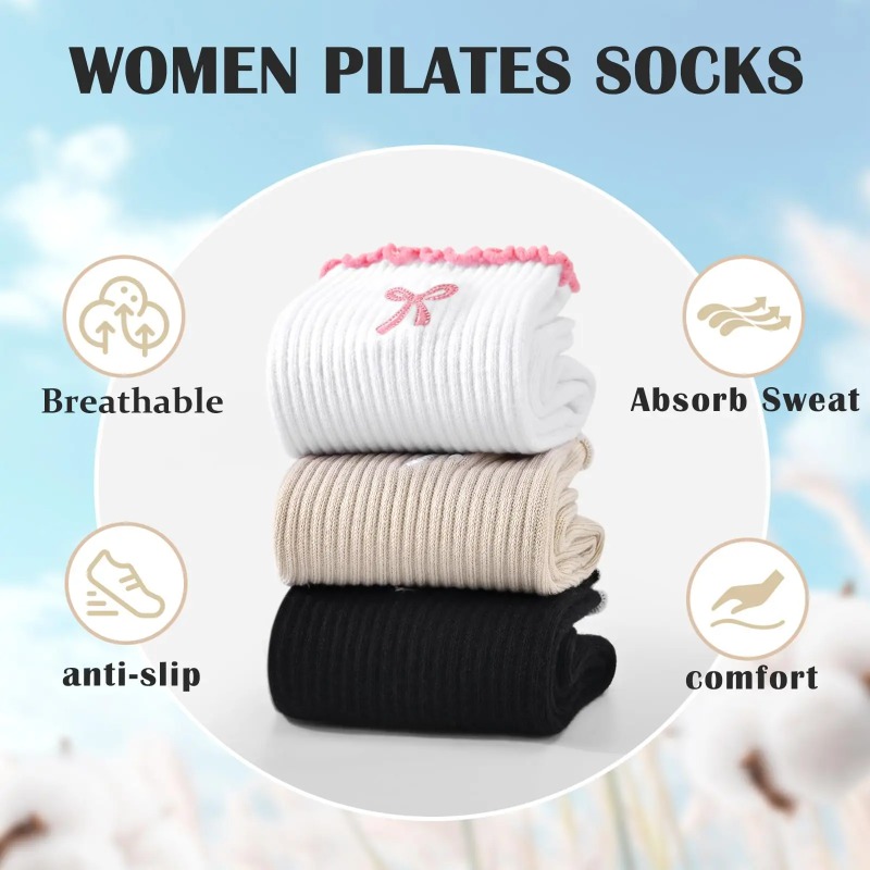 Fitness Yoga Pilates - Calzini Professionali per Yoga, in Cotone